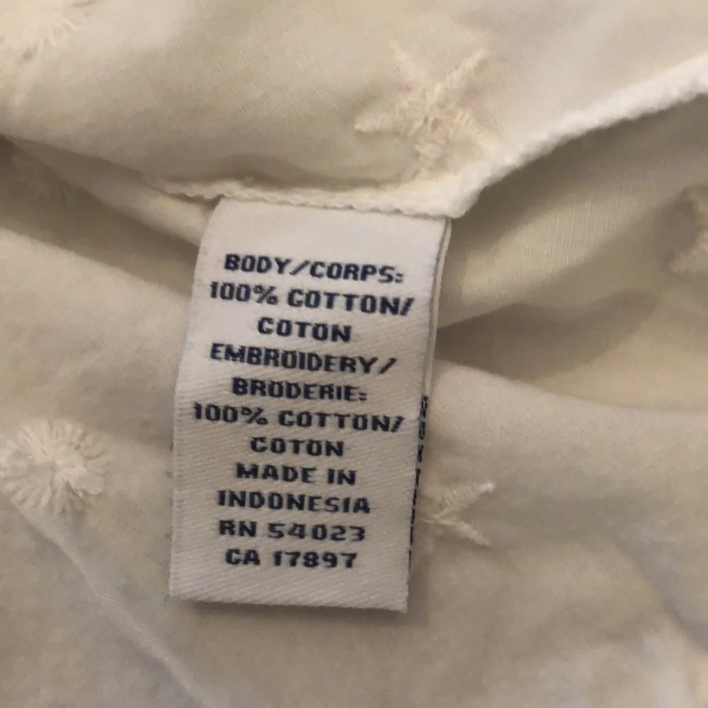 2006 Old Navy White Embroidered Star Sundress 6-12 Months Girls